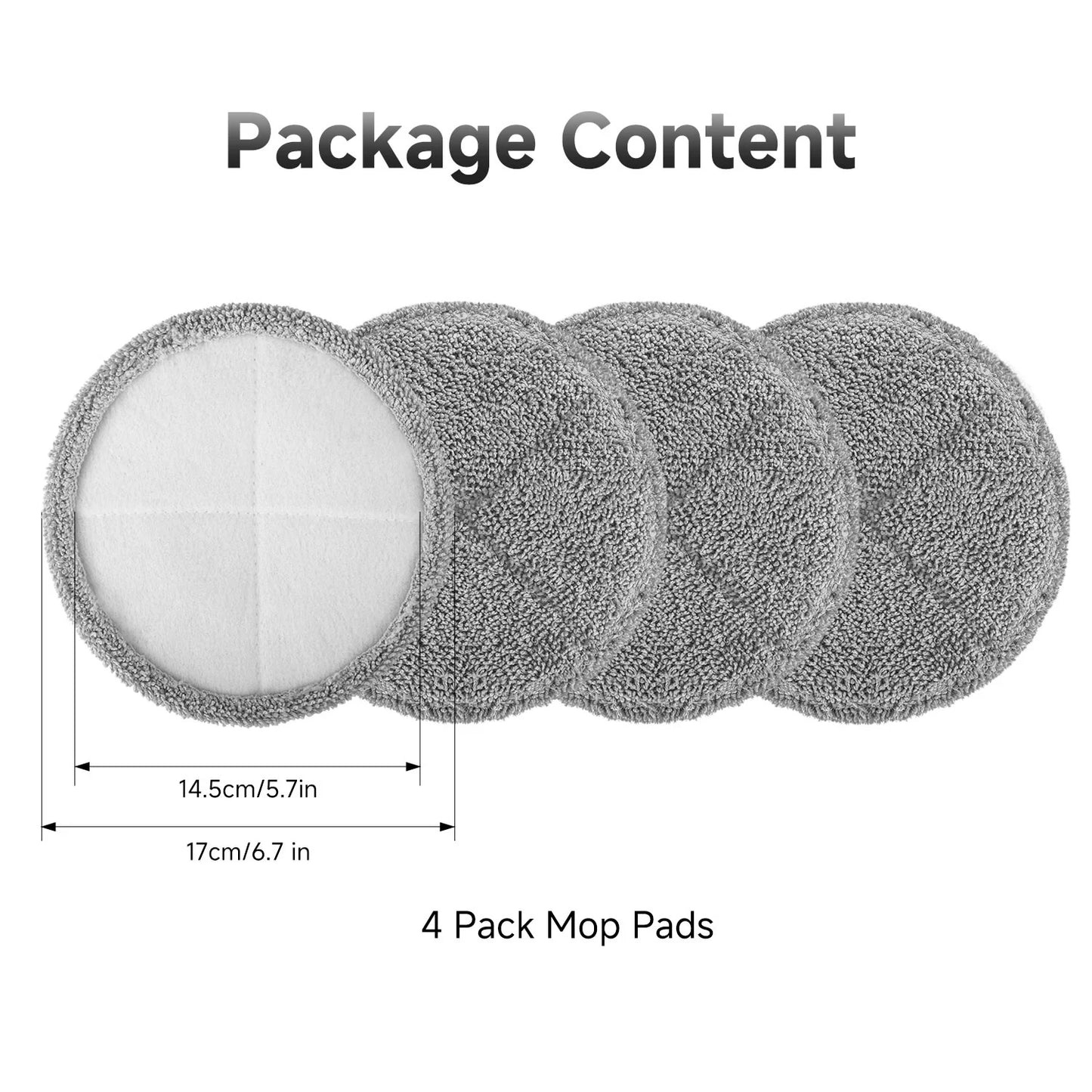 Stelive 4 Pack Replacement Steam Mop Pads for Stelive SL231 Steam Mop, Steam & Scrub All-in-One Scrubbing and Sanitizing, Dirt Grip Scru
