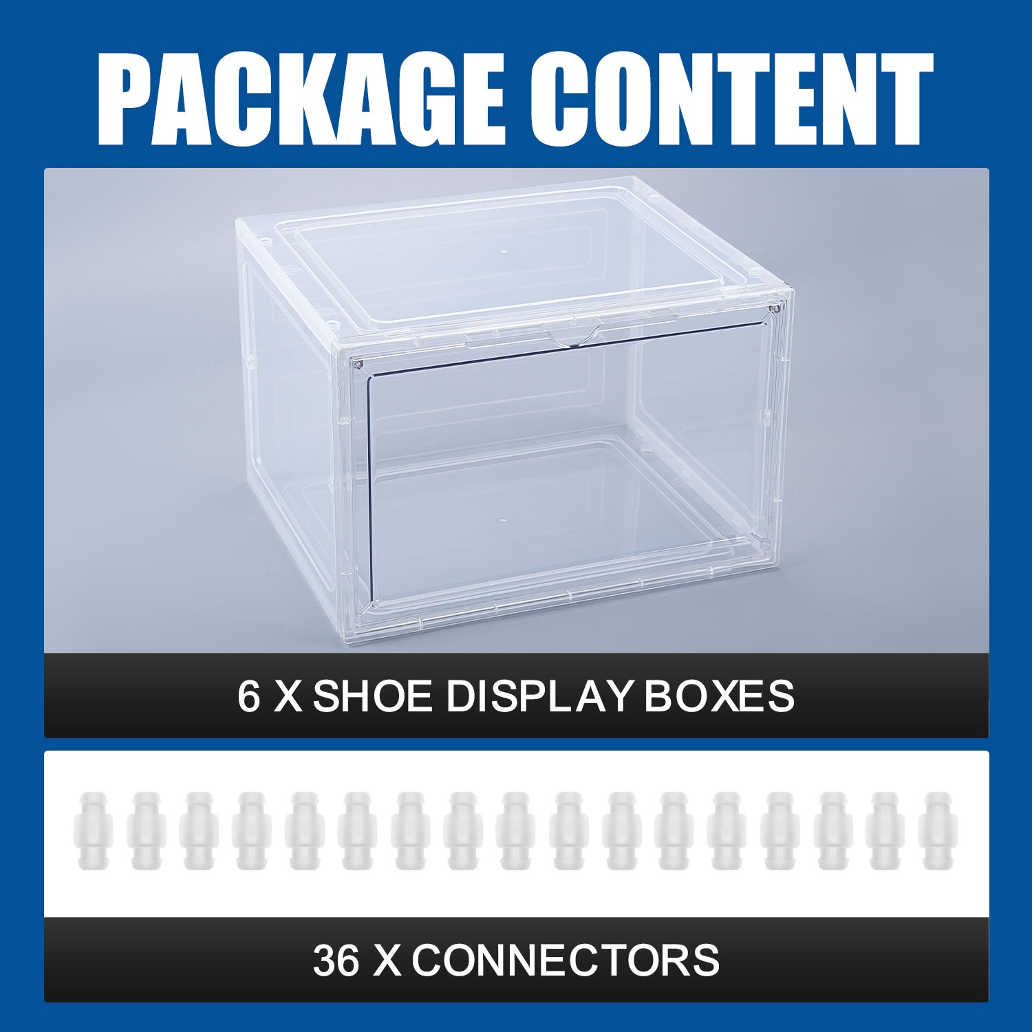 6 Pack Shoe Display Box