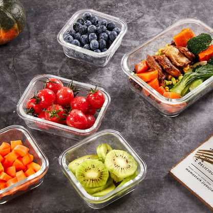 12 Pack Glass Food Storage Containers