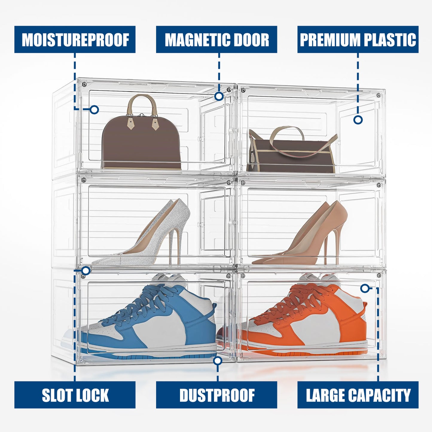 6 Pack Shoe Display Box