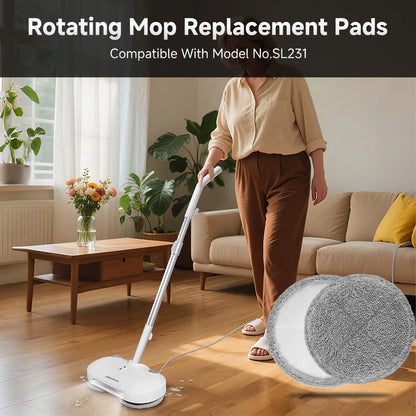 Stelive 4 Pack Replacement Steam Mop Pads for Stelive SL231 Steam Mop, Steam & Scrub All-in-One Scrubbing and Sanitizing, Dirt Grip Scru