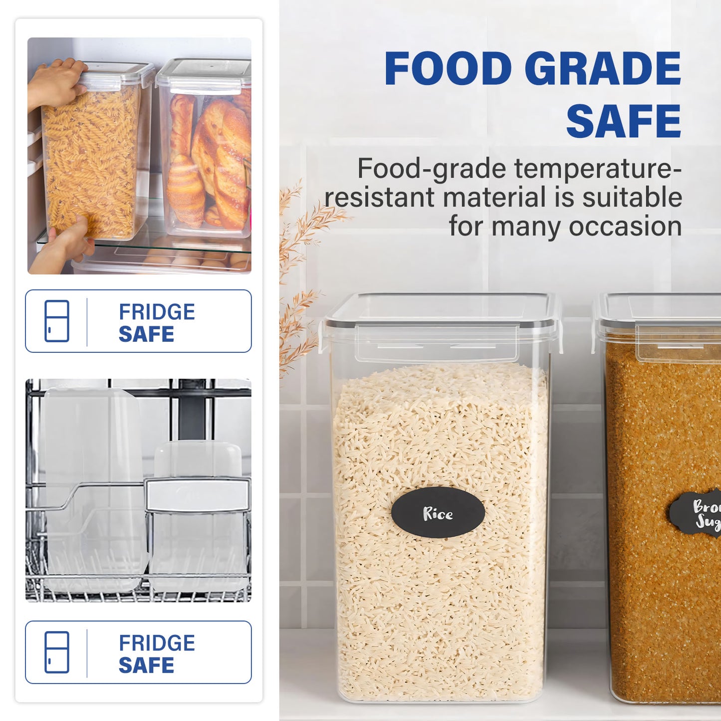 4 PCs 6.5L Food Containers