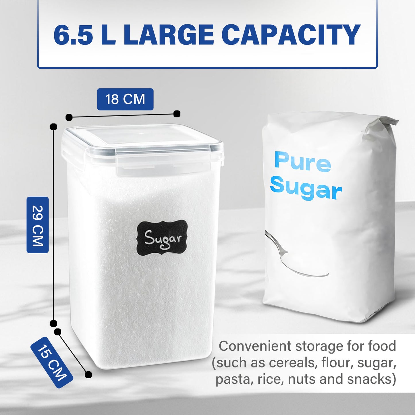 4 PCs 6.5L Food Containers
