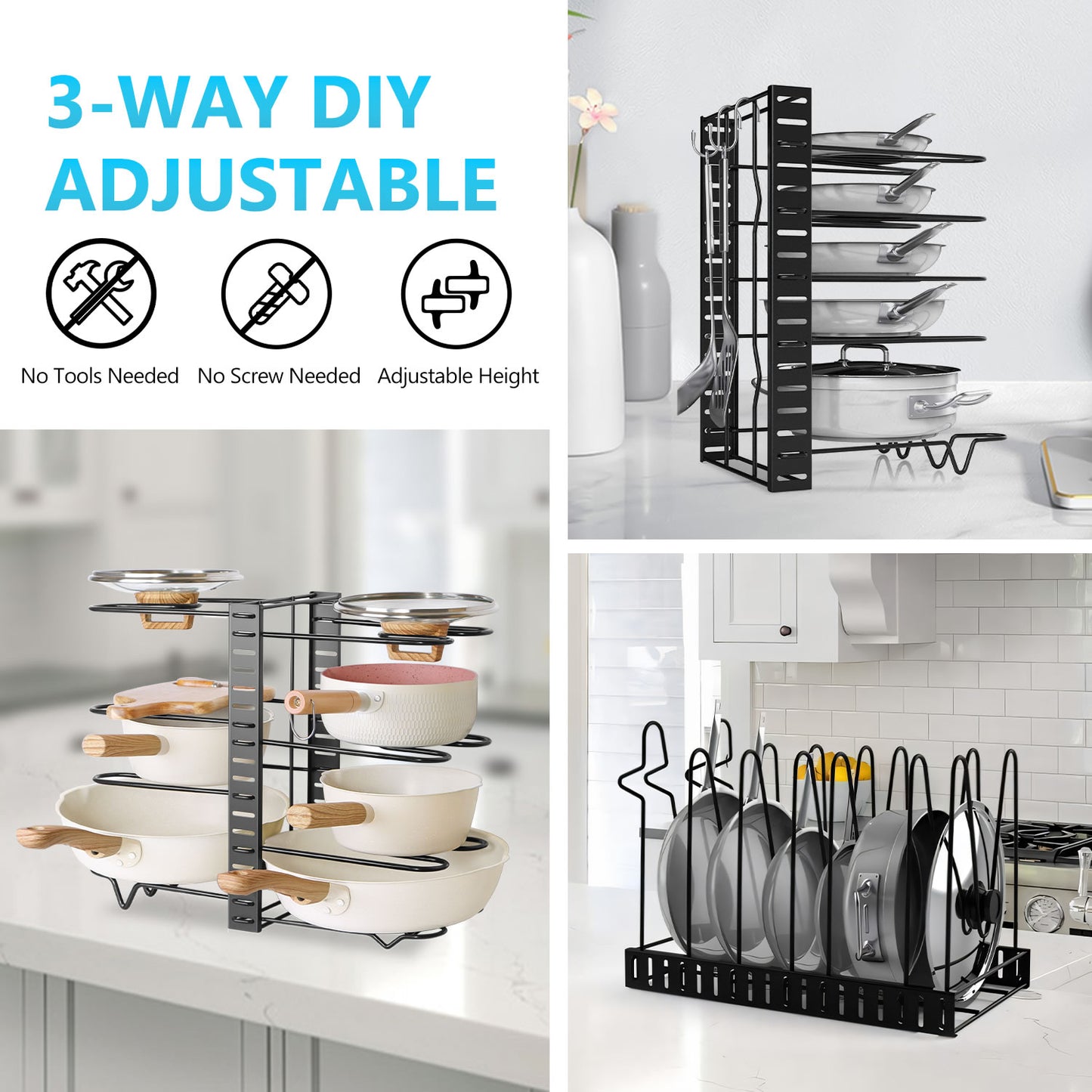 8 Tier Dual Sided Pan Rack