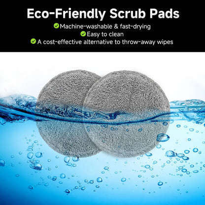 Steam & Scrub Automatic Electric Steam Mop, Hard Floor Cleaner & Steamer, Powerful Stain Remover, 4 Rotating Pads with Filling Cup, White