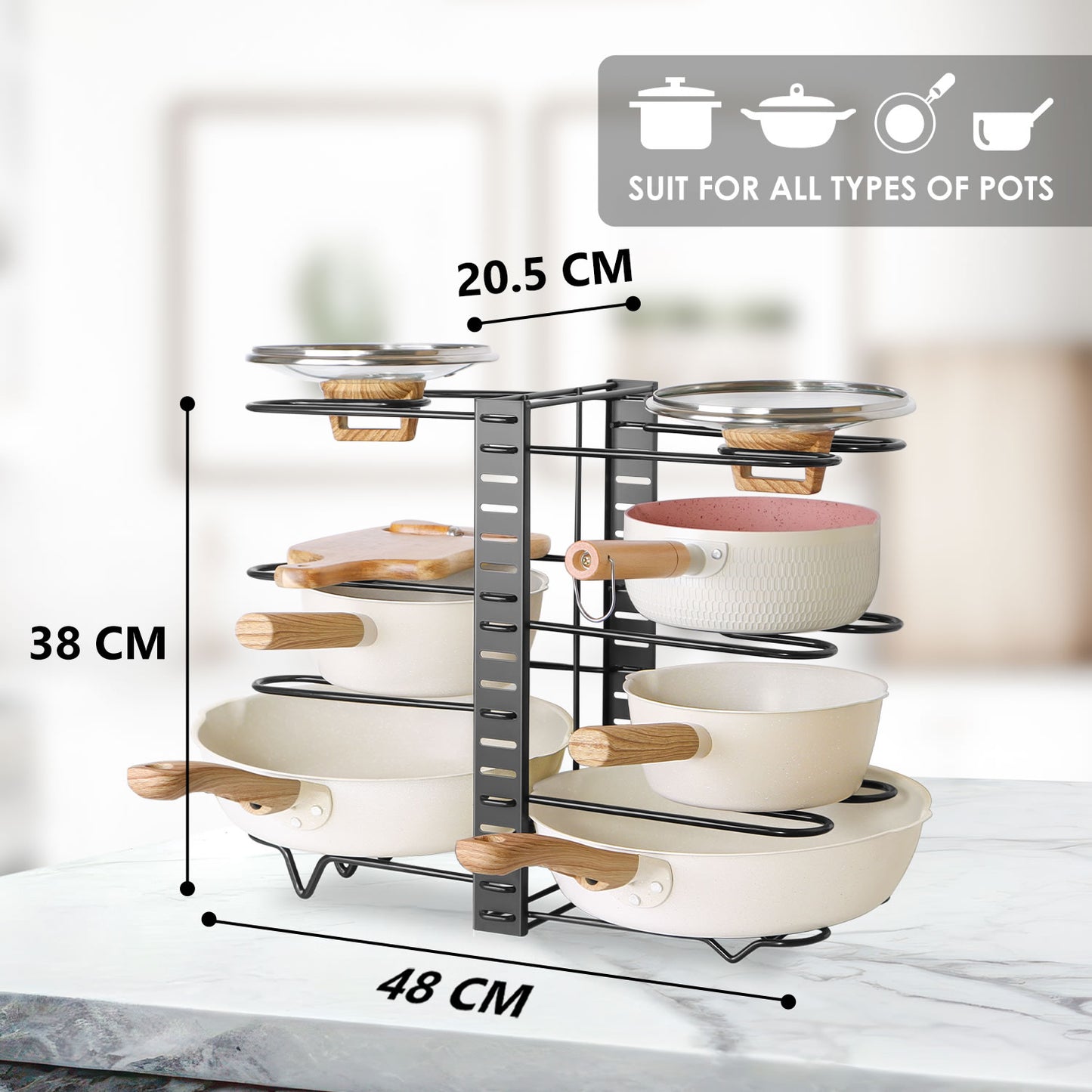 8 Tier Dual Sided Pan Rack